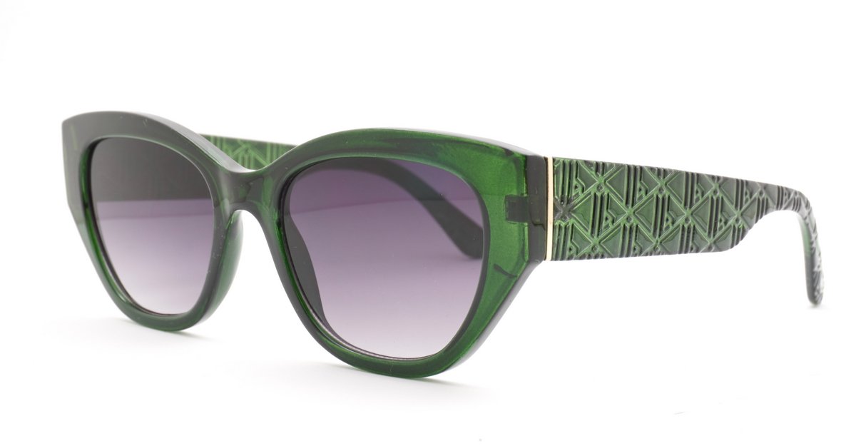 Beth women's cat eye sunglasses with textured gold temple detailing