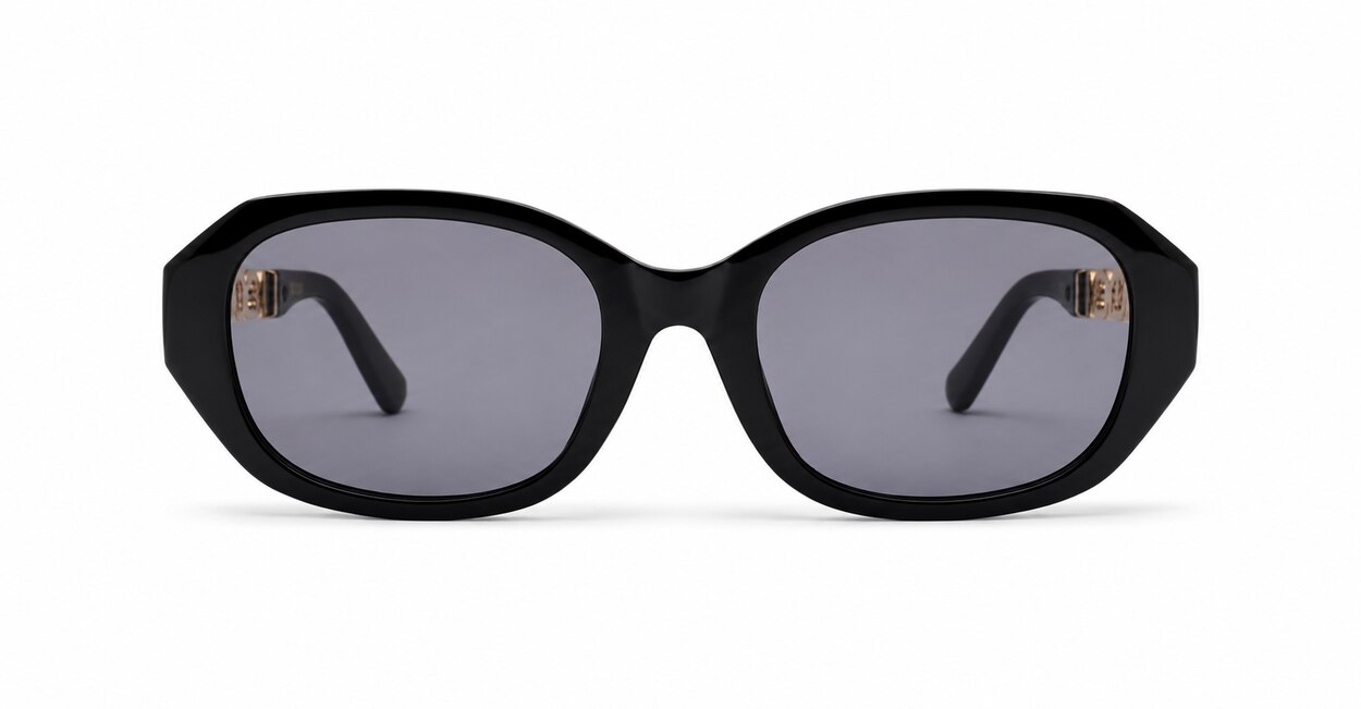 Riviera vintage oval sunglasses with gold chain temples