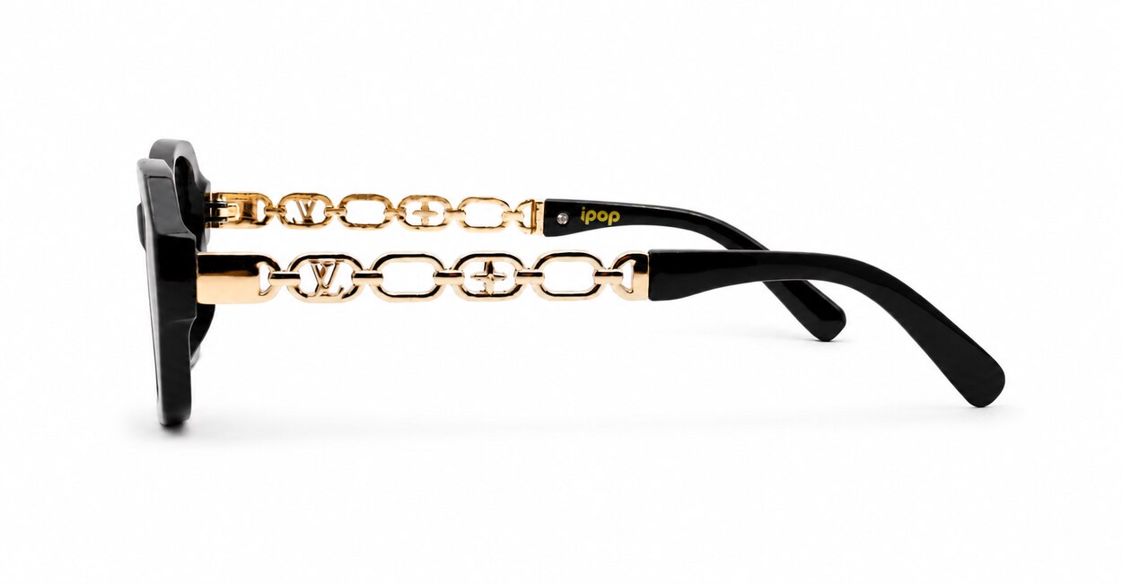 Riviera vintage oval sunglasses with gold chain temples