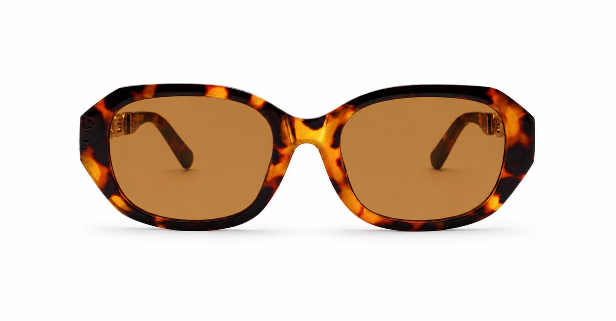 Riviera vintage oval sunglasses with gold chain temples