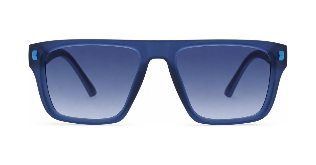 Men's UV400 squared sunglasses in matte finish with inner core wire temples