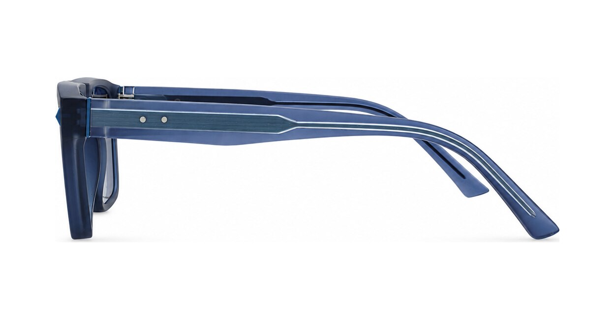 Men's UV400 squared sunglasses in matte finish with inner core wire temples
