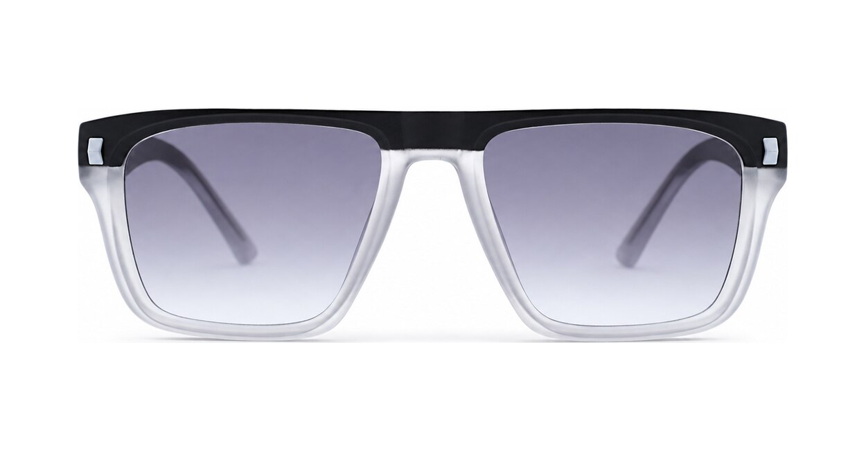 Men's UV400 squared sunglasses in matte finish with inner core wire temples