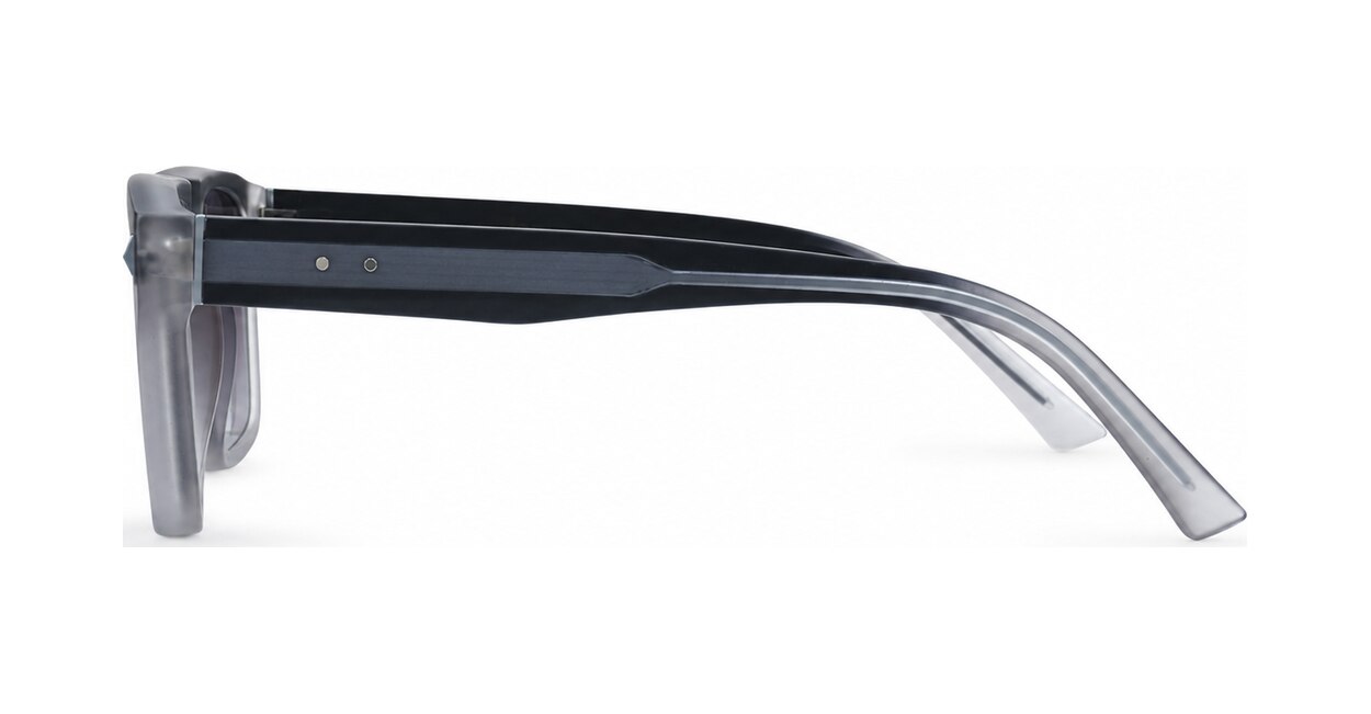 Men's UV400 squared sunglasses in matte finish with inner core wire temples