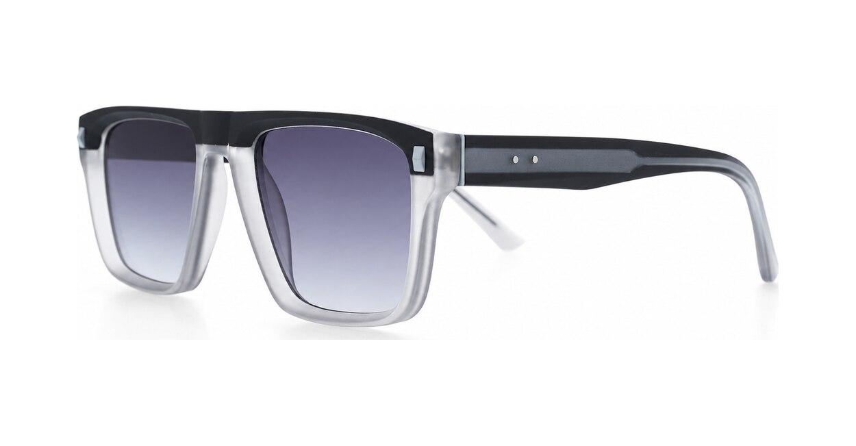 Men's UV400 squared sunglasses in matte finish with inner core wire temples