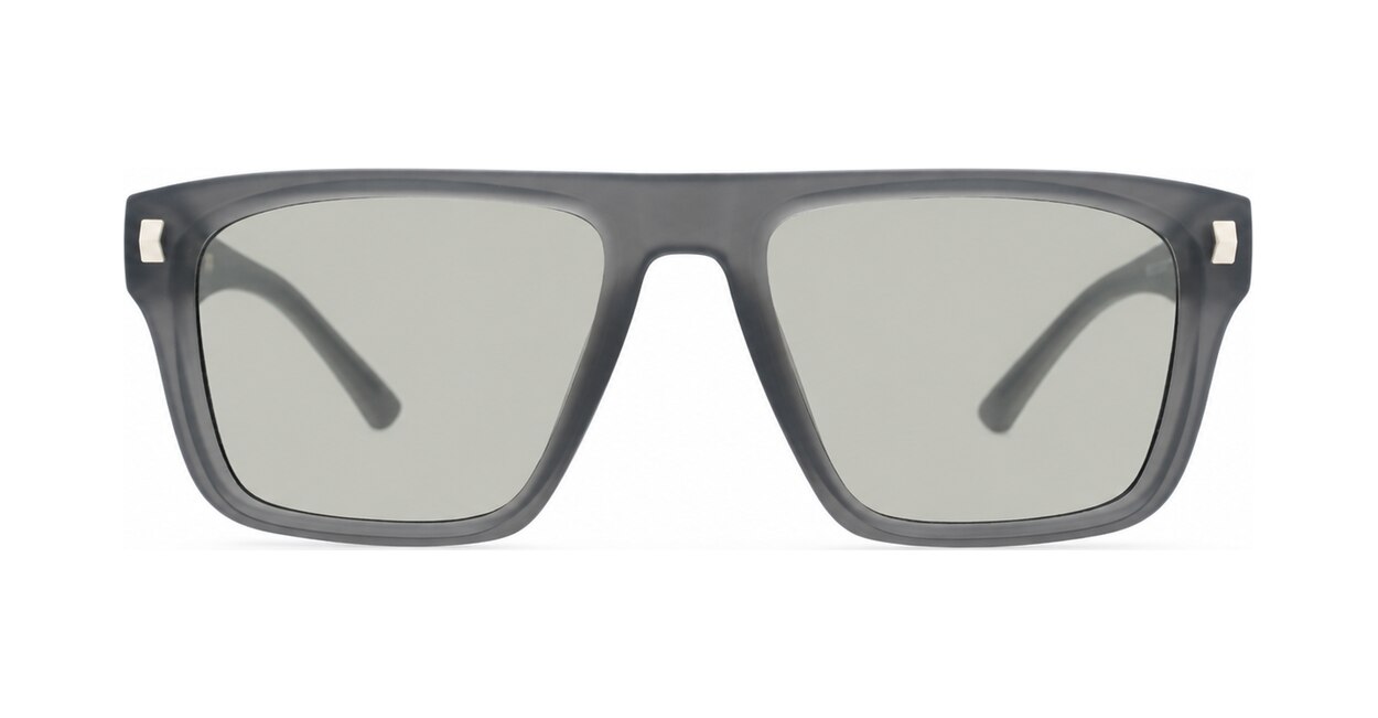 Men's UV400 squared sunglasses in matte finish with inner core wire temples