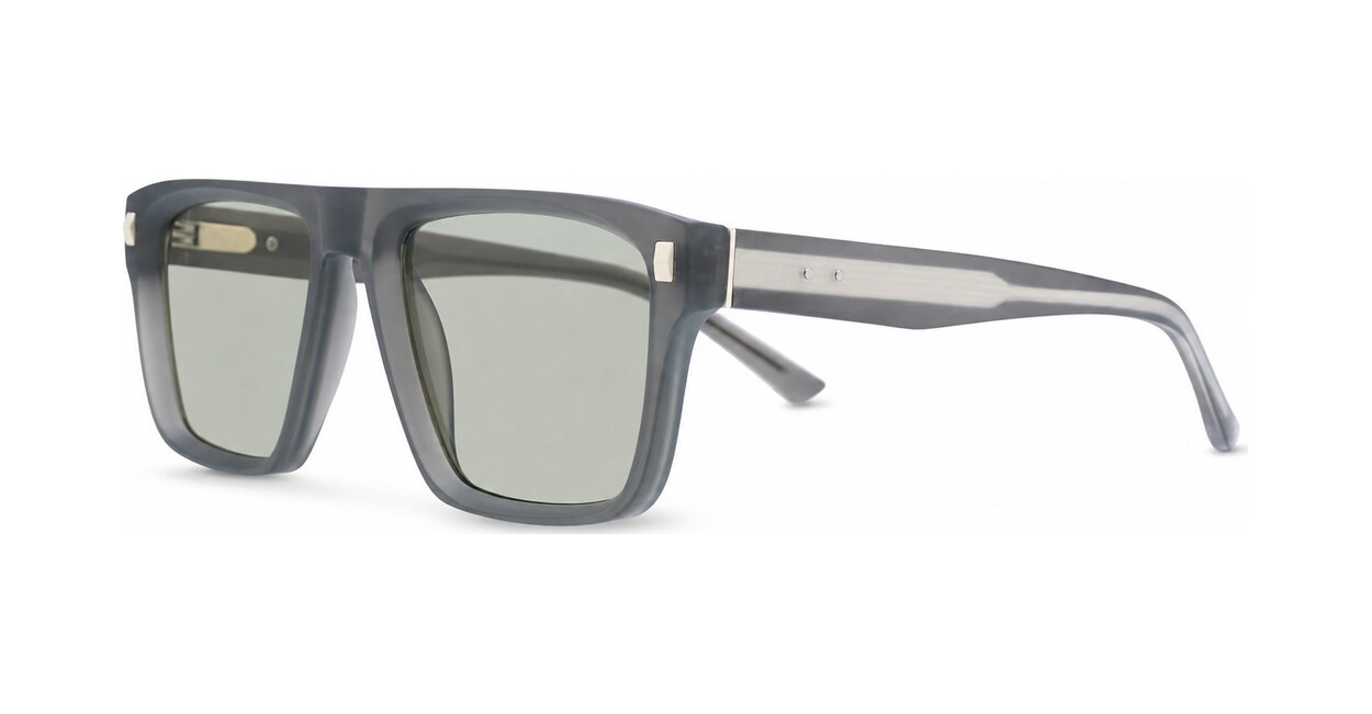 Men's UV400 squared sunglasses in matte finish with inner core wire temples