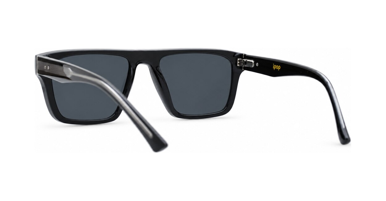 Men's UV400 squared sunglasses in matte finish with inner core wire temples