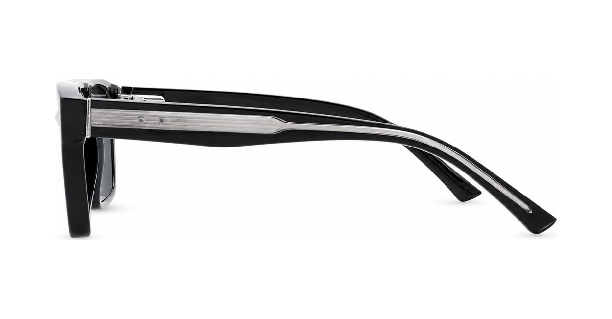 Men's UV400 squared sunglasses in matte finish with inner core wire temples