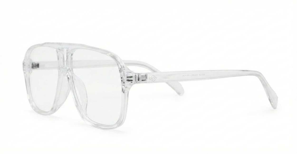 Large aviator blue blocker glasses in black, tortoise or clear with quality steel hinges