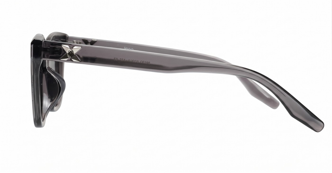 iPOP Skystep polarised cat eye sunnies in with silver temple detail