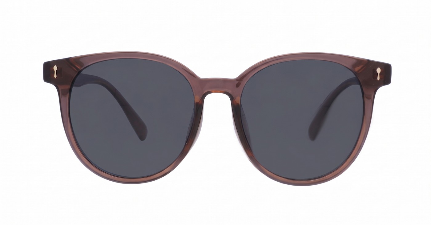 iPOP Vesper large round polarised sunnies in [colour] with gold detail and super dark lenses