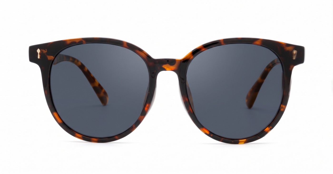 iPOP Vesper large round polarised sunnies in [colour] with gold detail and super dark lenses