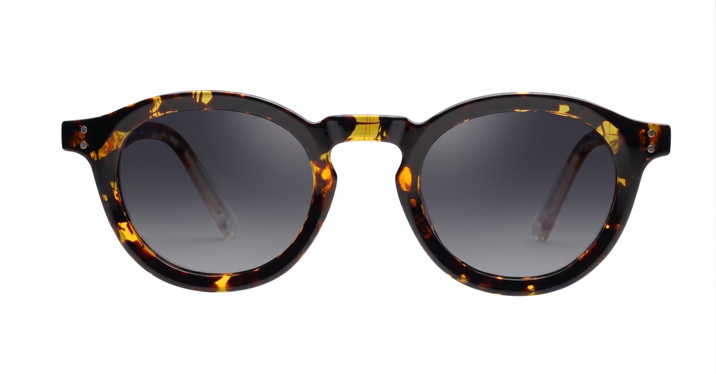  iPOP Audrey vintage round polarised sunnies in with silver detail