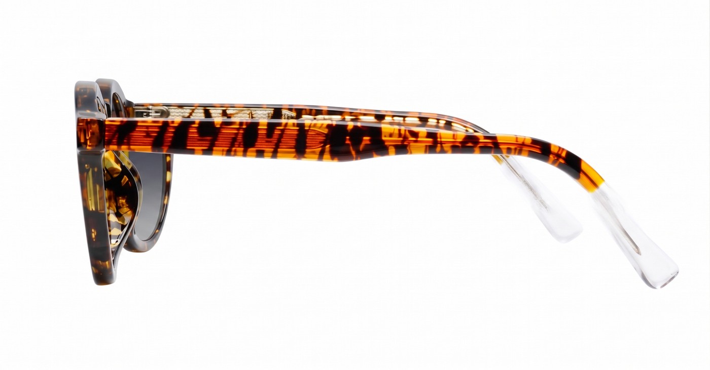  iPOP Audrey vintage round polarised sunnies in with silver detail