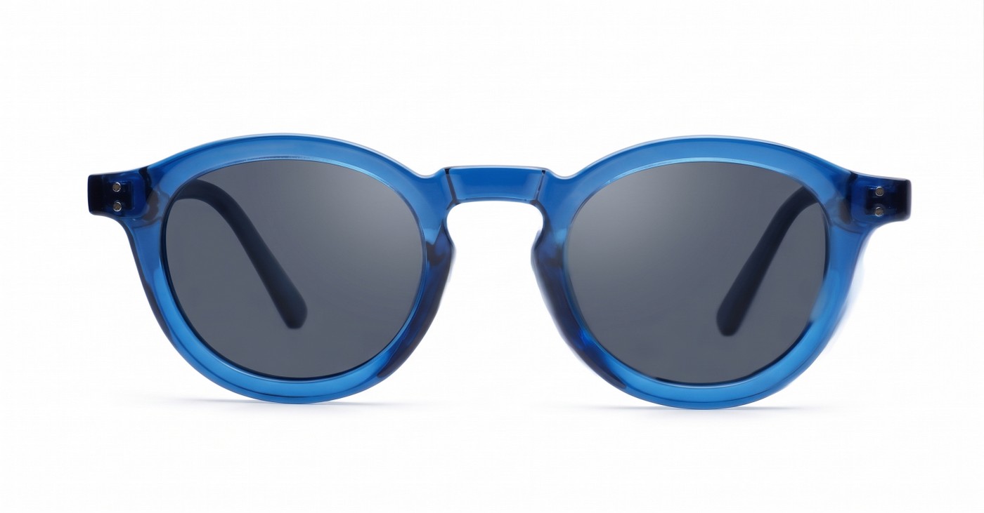 iPOP Audrey vintage round polarised sunnies in with silver detail