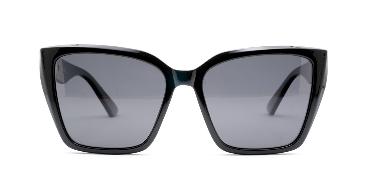 Starlet womens polarised cat eye sunglasses black gold