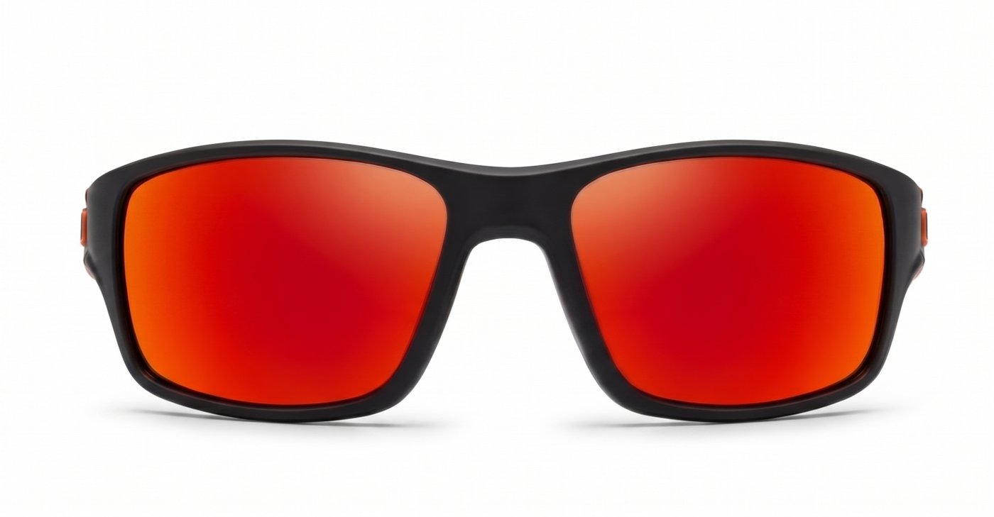 Blackwater Revo matte black sports wrap polarised sunglasses super dark mirror lenses
