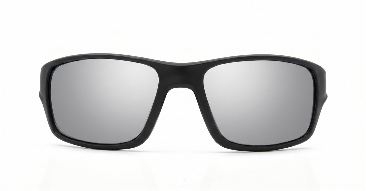 Blackwater Revo matte black sports wrap polarised sunglasses super dark mirror lenses