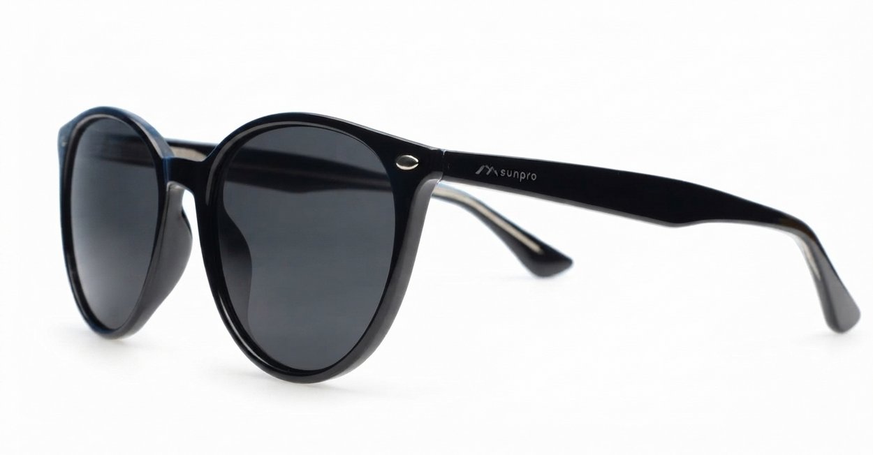 Aroha round feminine polarised sunglasses inner core wire temples several colours