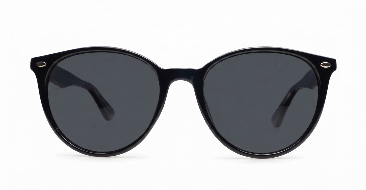 Aroha round feminine polarised sunglasses inner core wire temples several colours