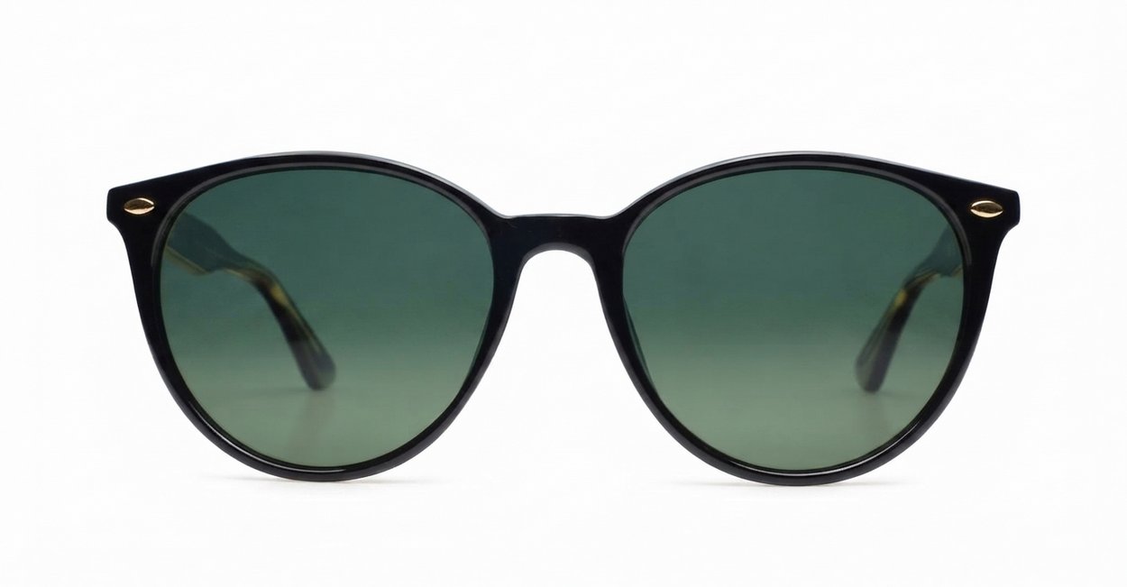 Aroha round feminine polarised sunglasses inner core wire temples several colours
