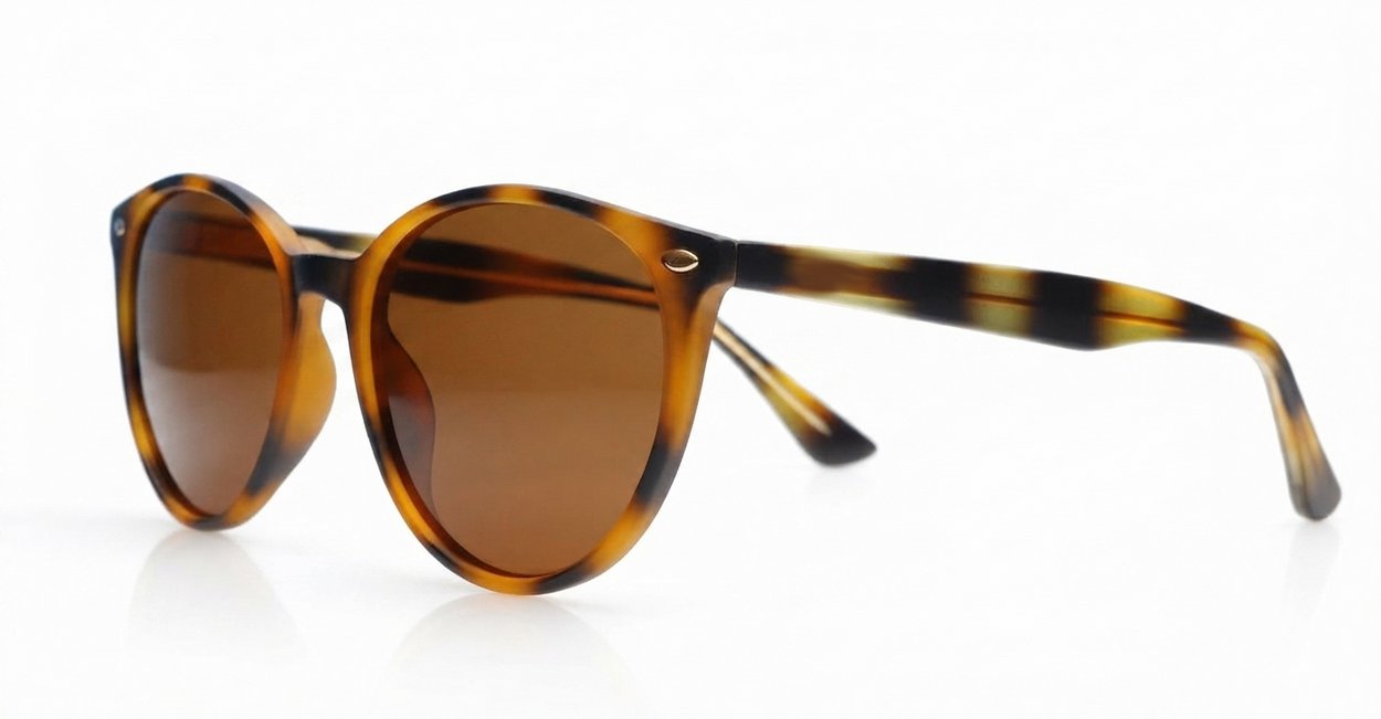 Aroha round feminine polarised sunglasses inner core wire temples several colours