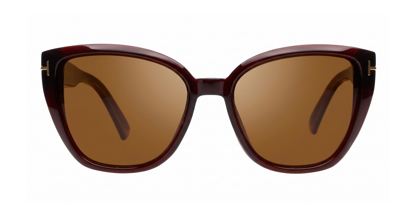 iPOP Juno large polarised cat eye sunglasses for women with gold inlay detail