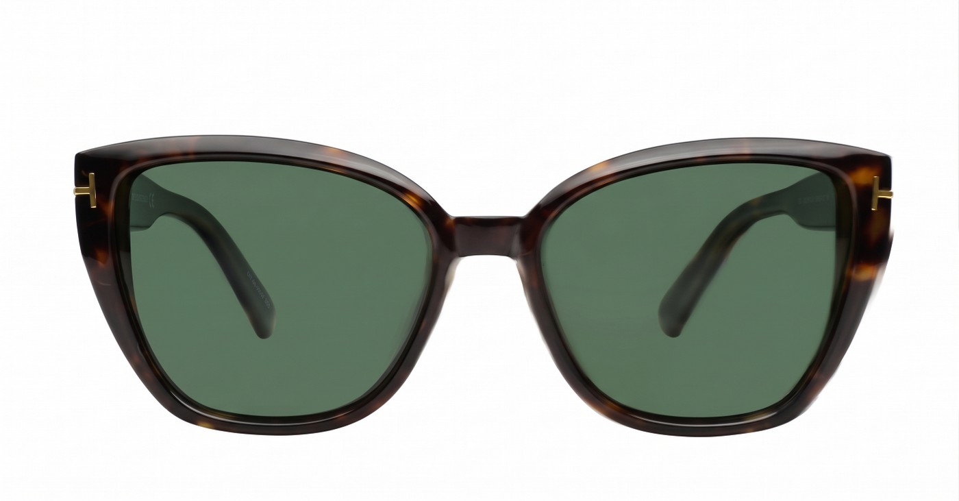 iPOP Juno large polarised cat eye sunglasses for women with gold inlay detail