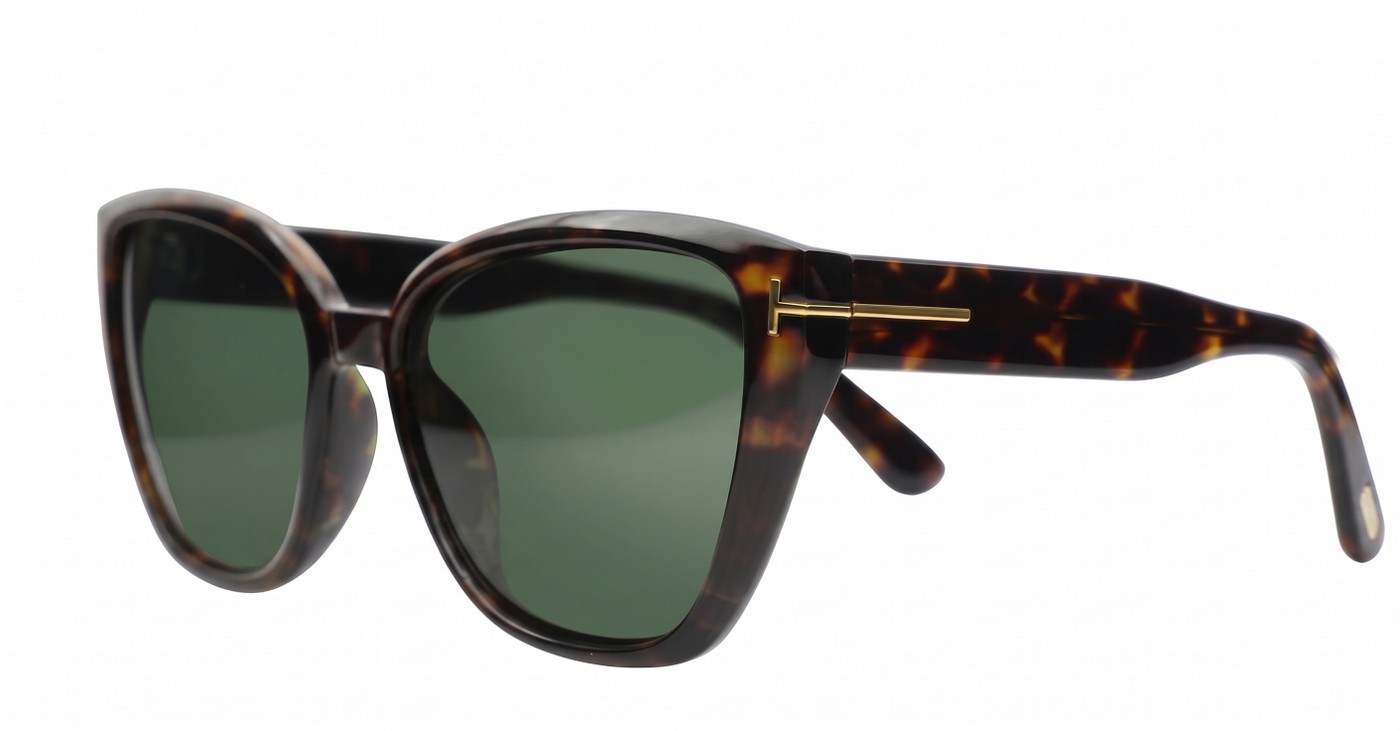 iPOP Juno large polarised cat eye sunglasses for women with gold inlay detail