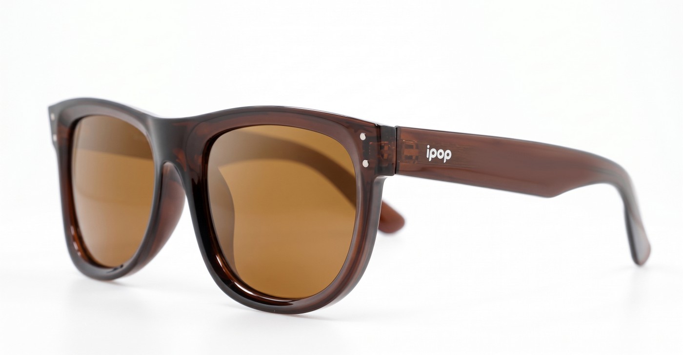 Bold chunky round polarised sunglasses in polycarbonate — Nova by iPOP