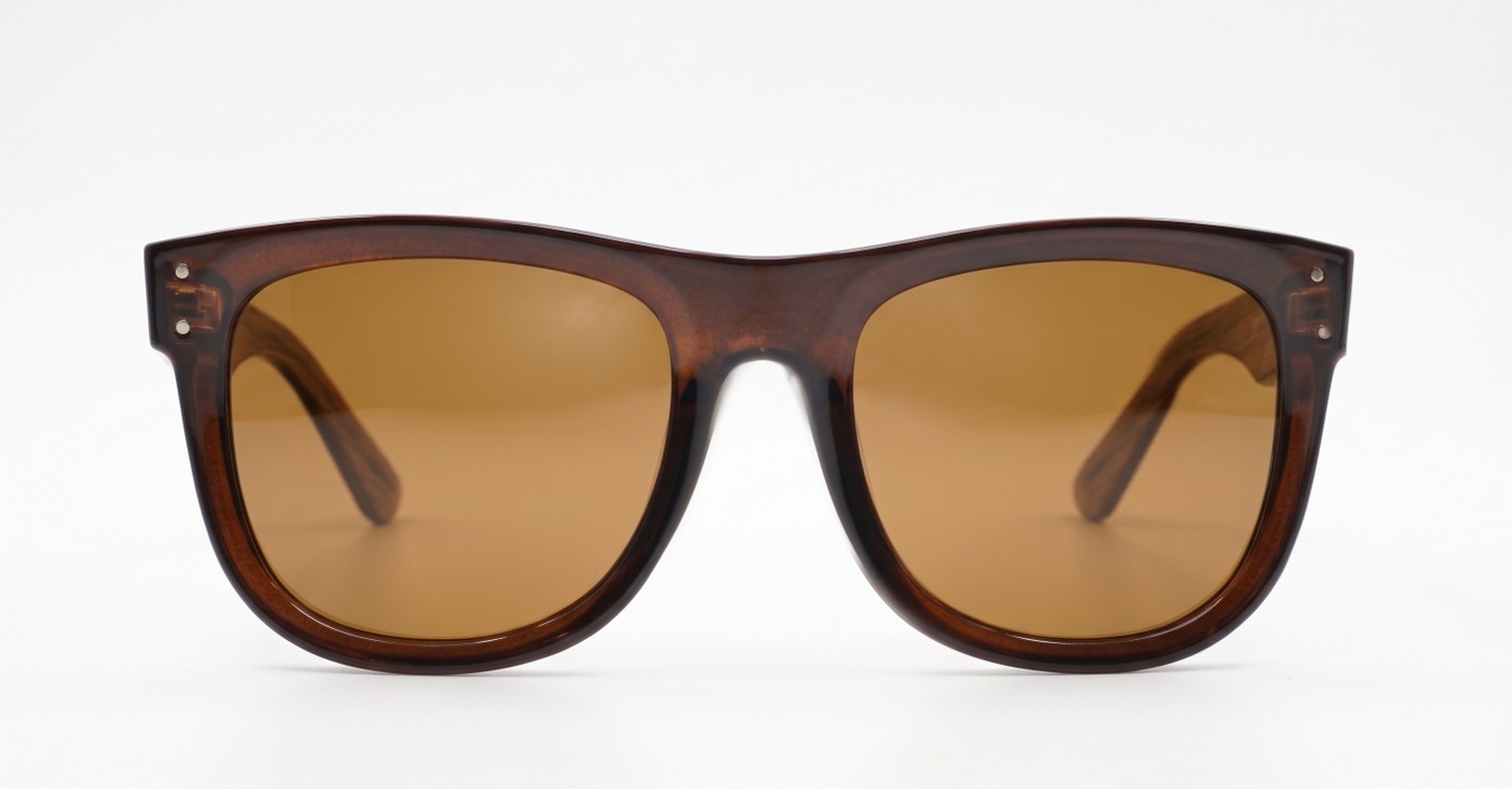 Bold chunky round polarised sunglasses in polycarbonate — Nova by iPOP