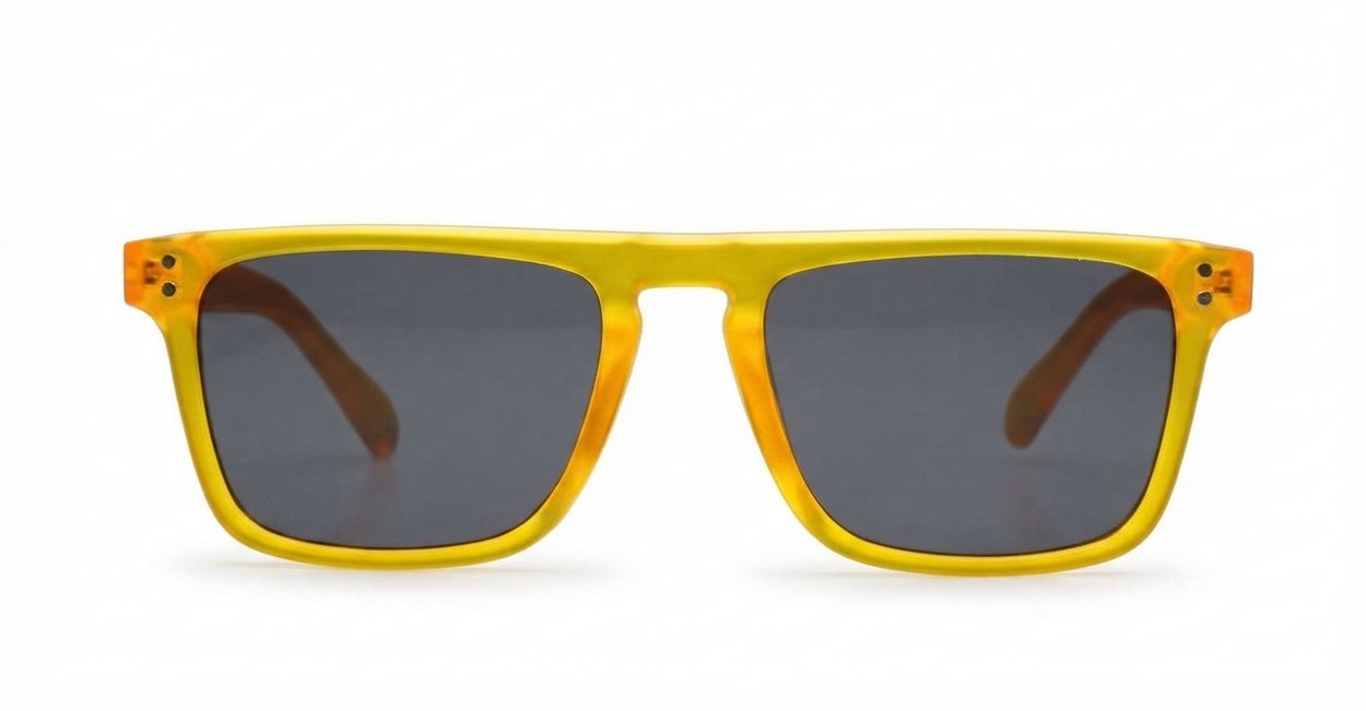 The Otis small retro flat-top UV400 sunglasses unisex in three colours with super dark lenses