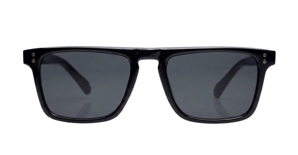 The Otis small retro flat-top UV400 sunglasses unisex in three colours with super dark lenses