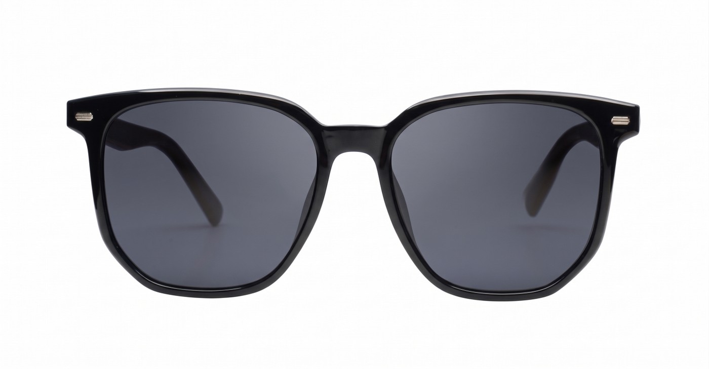 Ari Black polarised sunglasses all black frame dark grey lenses UV400
