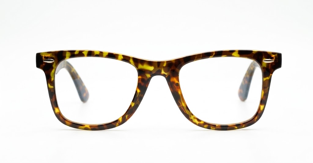 Vintage wayfarer anti blue light glasses with silver pip detailing and wire-core temples