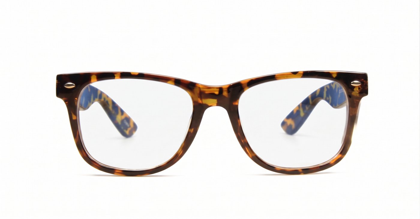 Classic vintage tortoise blue light glasses with flexible hinges