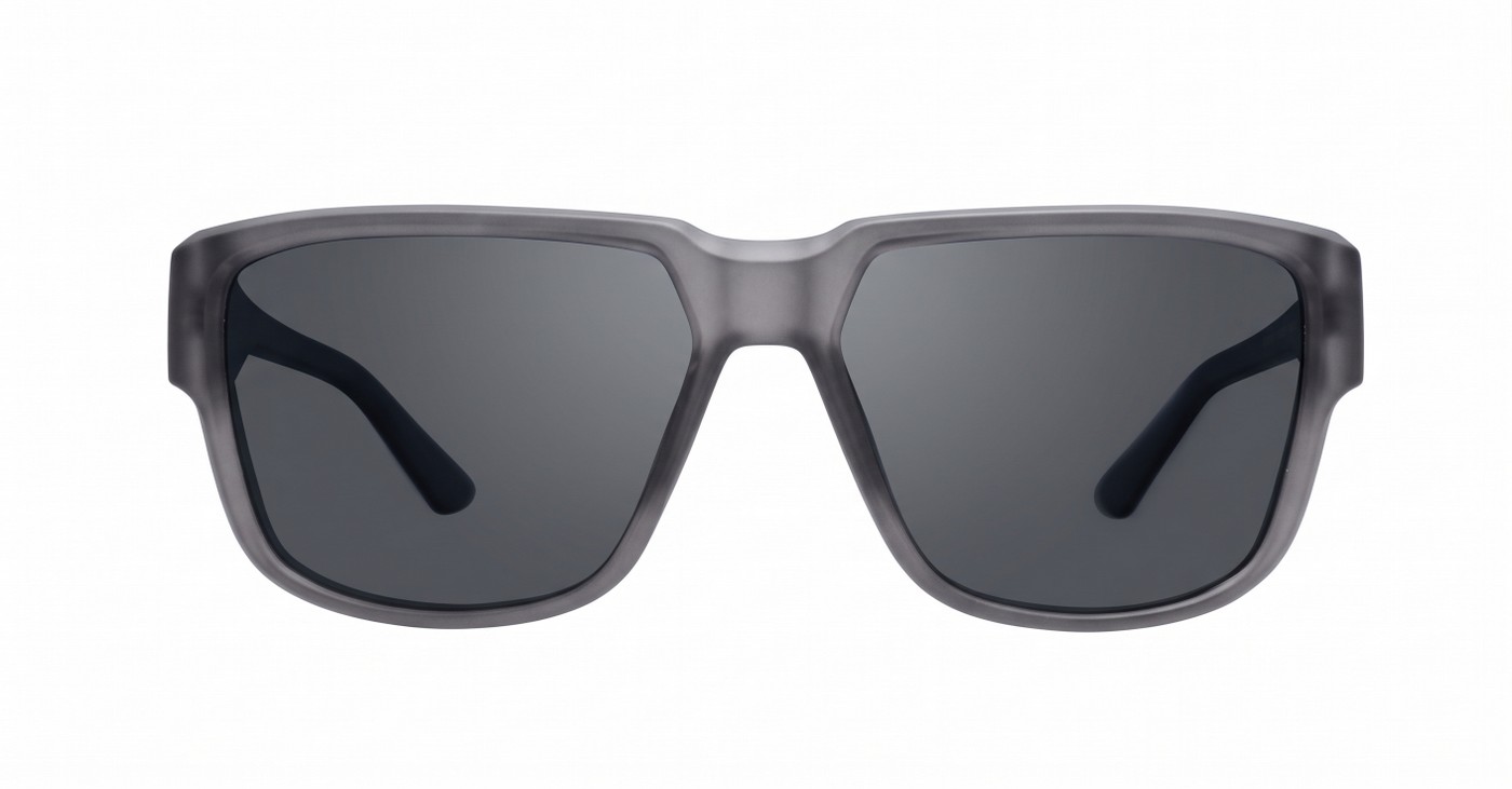 iPOP Cole flat top polarised sunnies in matte black with super dark lenses