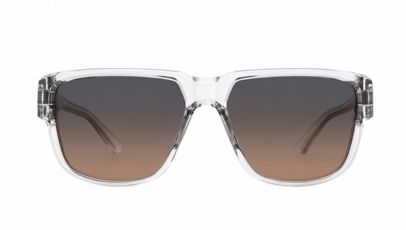 iPOP Cole flat top polarised sunnies in matte black with super dark lenses