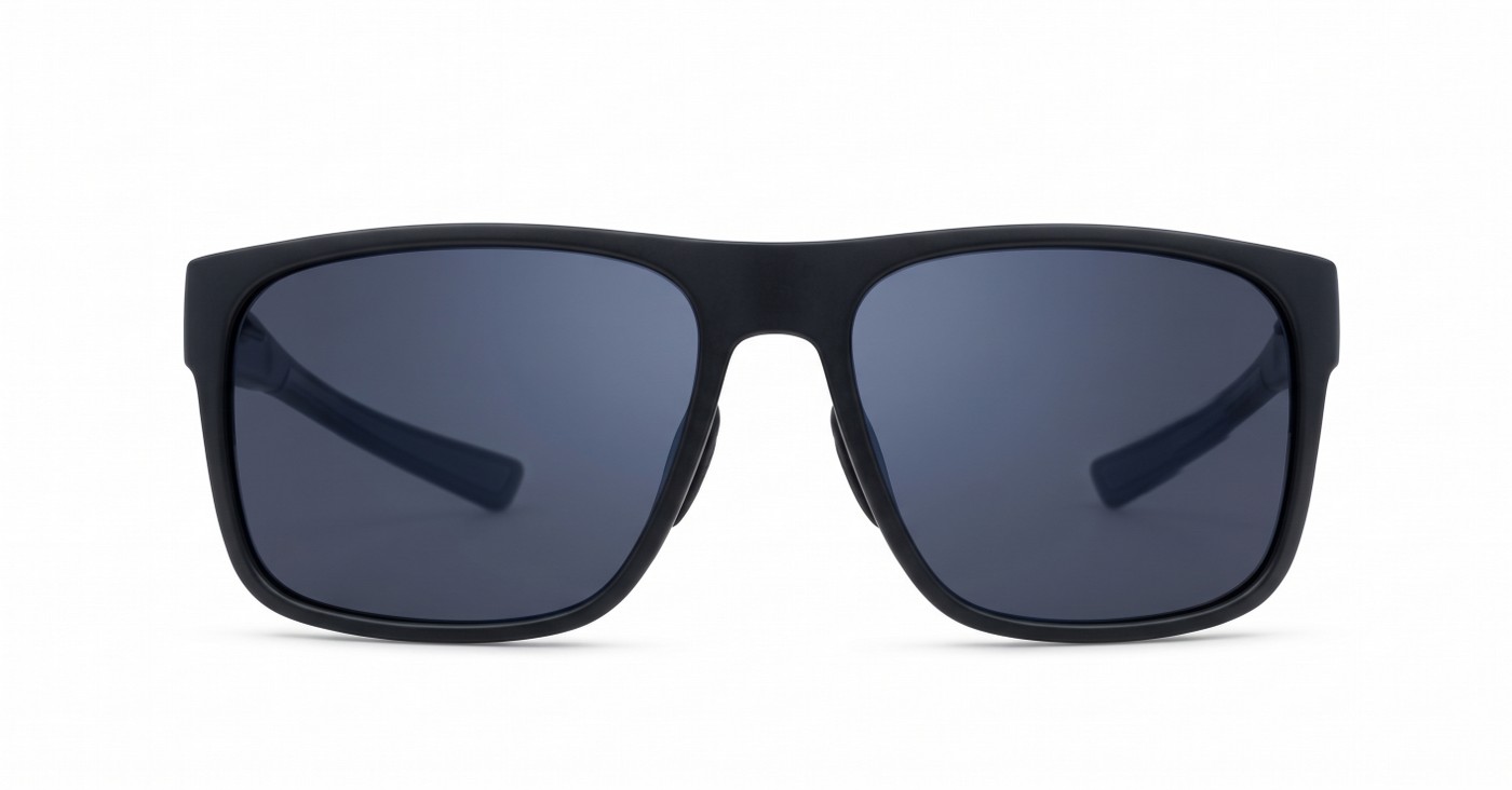 Polycarbonate wrap-around polarised sunglasses in slim fit profile