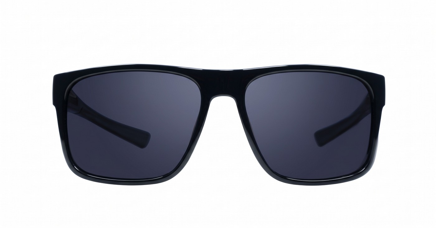 Polycarbonate wrap-around polarised sunglasses in slim fit profile