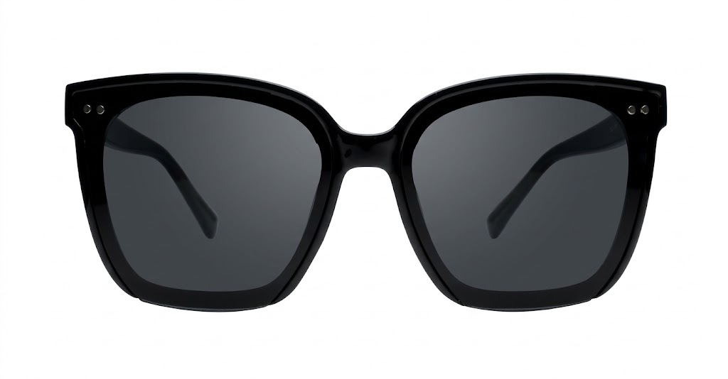 The Indigo large round-square UV400 sunglasses for women with super dark Category 3 lenses