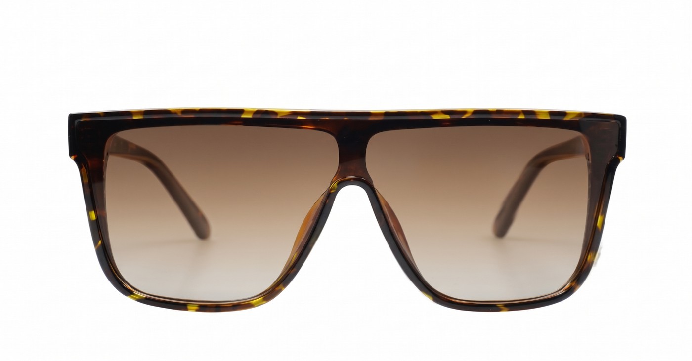  iPOP Jordan SD flat top polarised sunnies in shiny black with super dark lenses