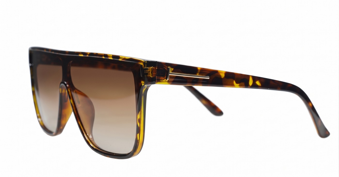  iPOP Jordan SD flat top polarised sunnies in shiny black with super dark lenses