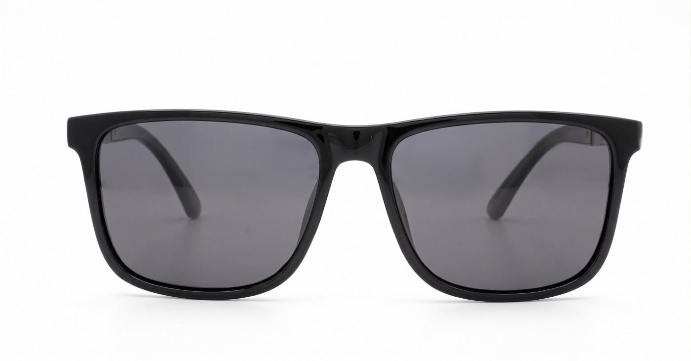  iPOP Leo men's flat top polarised sunnies in with metal temple detail