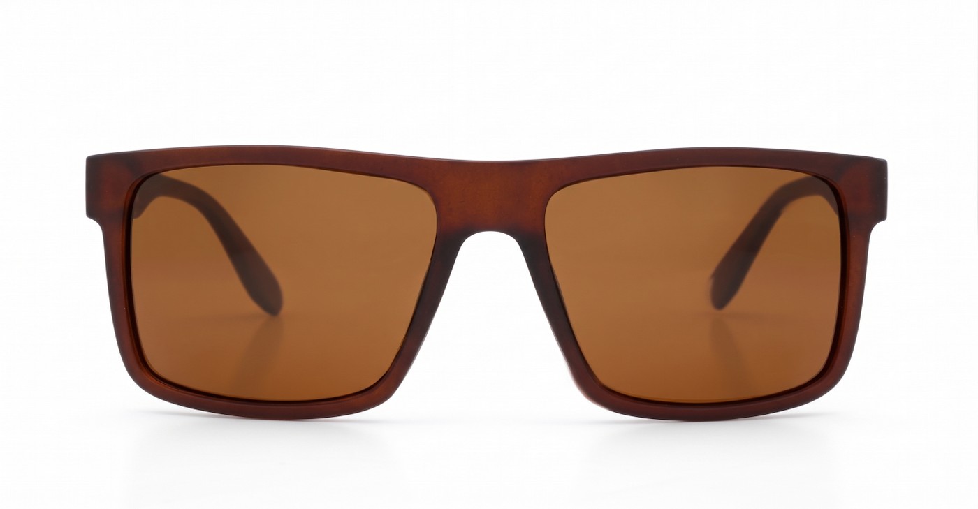 Mariner flat top polarised sunglasses textured temples metal detailing super dark lenses