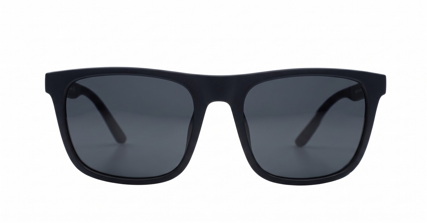 Vex wayfarer polarised sunglasses polycarbonate frames metal temple detailing