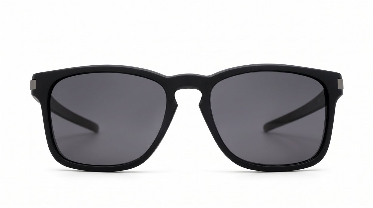 iPOP Nitro matte black square polarised sunnies with red mirror, blue mirror or dark grey lenses