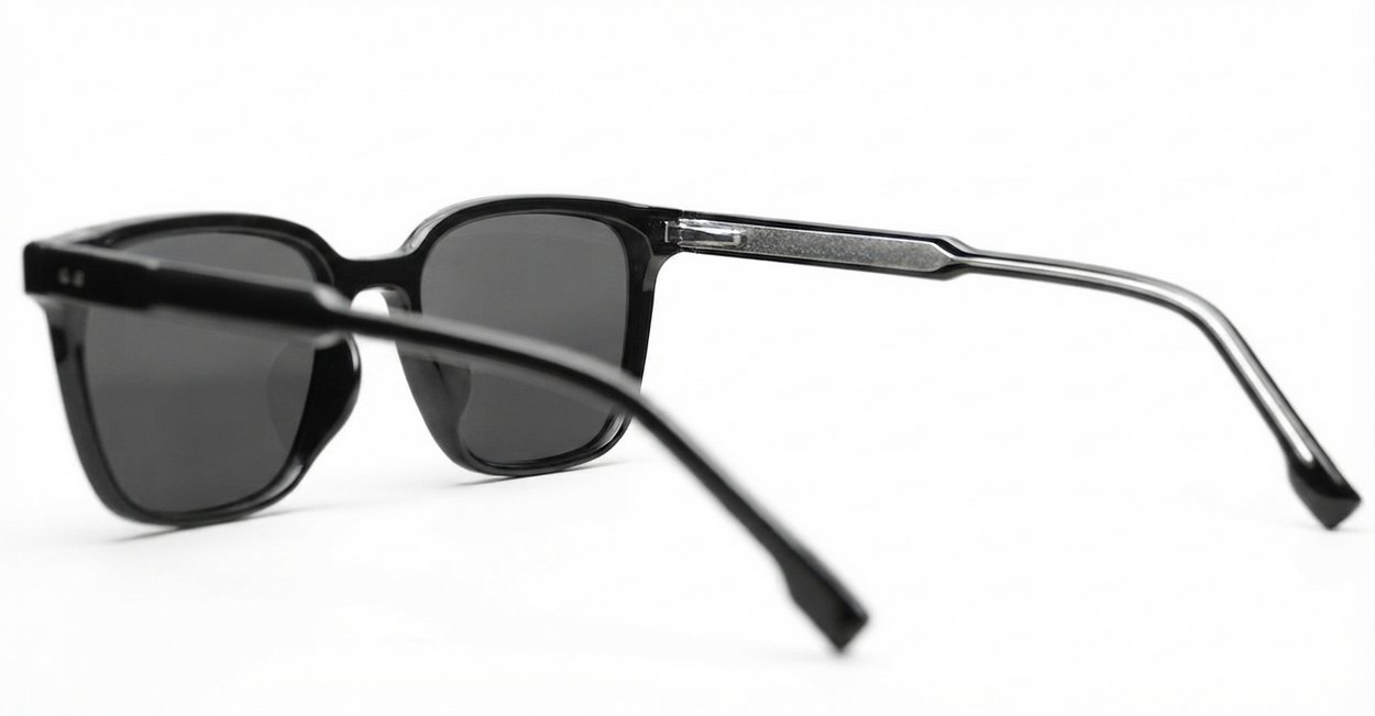 Nutmeg small square vintage TR90 polarised sunglasses lightweight flexible frames