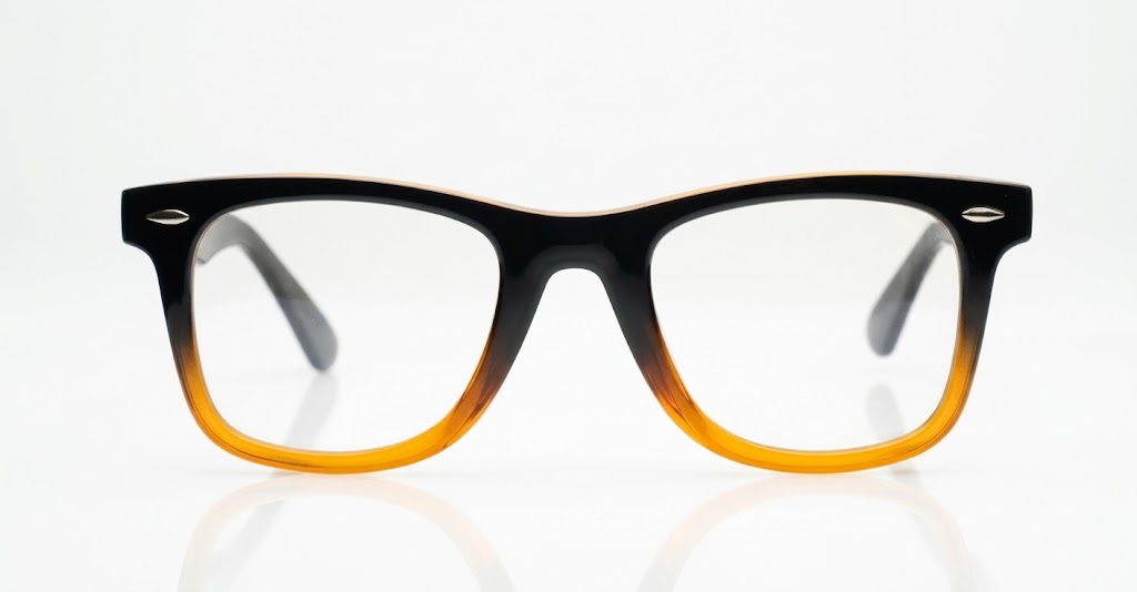 Vintage wayfarer anti blue light glasses with silver pip detailing and wire-core temples